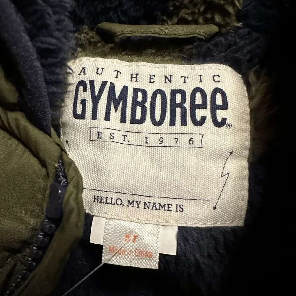 NWT Gymboree green puffer fleece lined jacket 5t